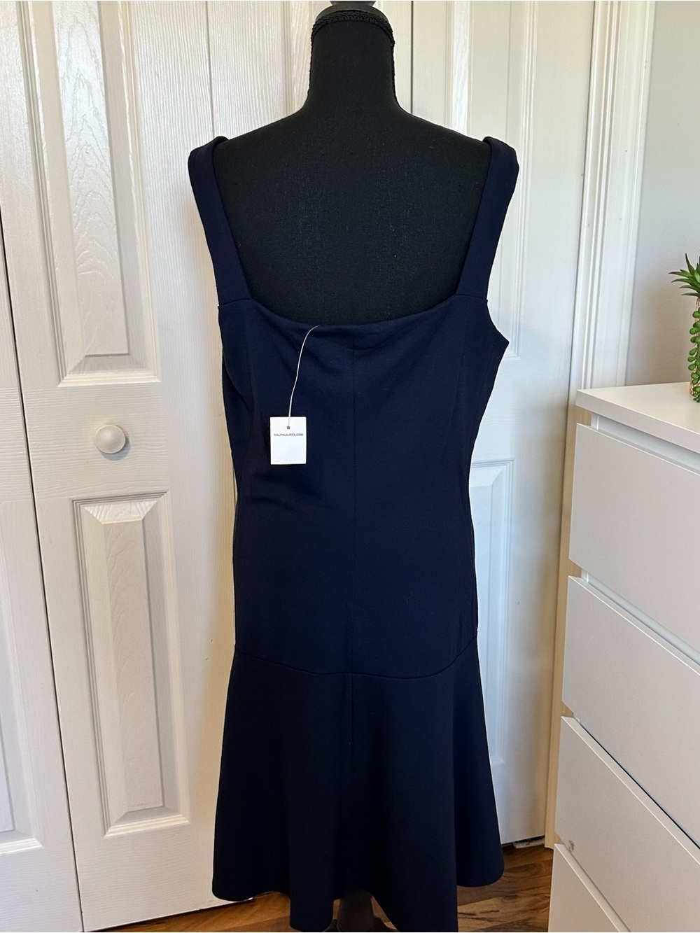 Ralph Lauren Sport Dark Navy Sleeveless Midi Dress Size XL Vintage Women’s NWT - Picture 4 of 12